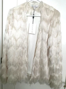 Alexis White Fringe Jacket Size M NWT - Picture 1 of 6