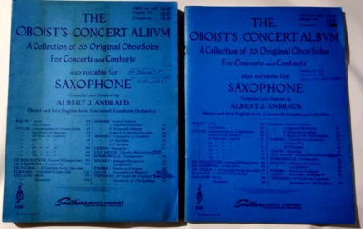 The Oboists Concert Album, A.J. Andraud, 33 Solos Sheet Music also for Saxophone - Image 1 of 4