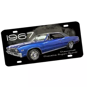 1967 Chevelle SS Super Sport Muscle Car Design Aluminum License Plate - Picture 1 of 6