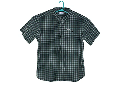 Camisa de vestir de trabajo Columbia para hombre gris negra a cuadros con bolsillos abotonados XXL Foto 1 de 4