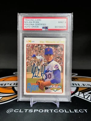 Nolan Ryan HOF 1994 Spectrum Miracle of '69 PSA Auto Grade 9 - Image 1 of 2