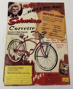 Pagina pubblicitaria Schwinn CORVETTE 1957 ~ PARD'NER ECCO UNA VERA BICI - Foto 1 di 1