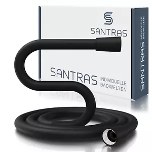 SANTRAS® shower hose shower hose hose in black-matte 1.25m 1.50m 2.00m - Picture 1 of 7