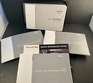 2005 NISSAN ALTIMA Owners Manual w/Zip Case & w/Set Books OEM Very Good+Cond. - Picture 1 of 9