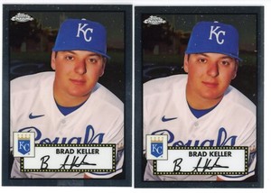 (2)  2021 Topps Chrome Platinum Anniversary BRAD KELLER ROYALS #268