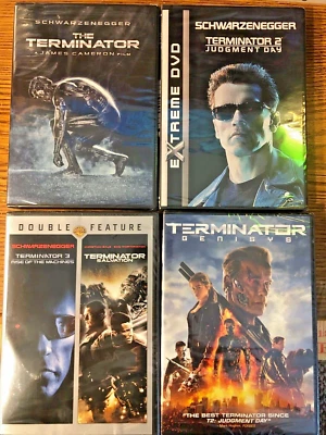 The Terminator DVD 1 2 3 4 5 Lot Collection Arnold Schwarzenegger NEW SEALED - Image 1 of 3