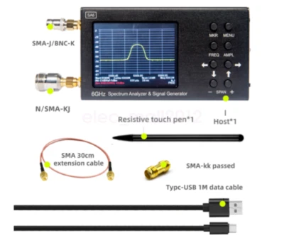 MARKENLOS 35MHz-6.2GHz Spectrum Analyzer For FPV Wi-Fi 3G 4G LTE CDMA DCS GSM GPRS GLONASS