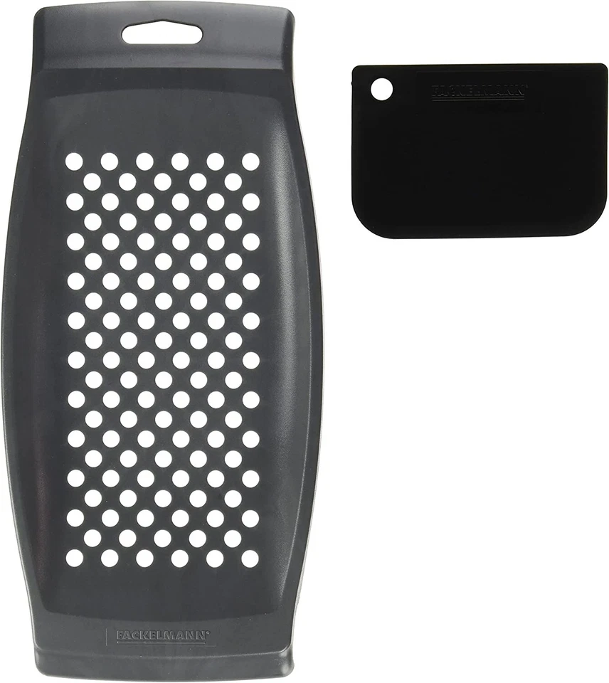 Fackelmann Spätzlereibe + Teigschaber Spätzlehobel Kunststoff Spätzlepresse grau - Bild 1 von 1