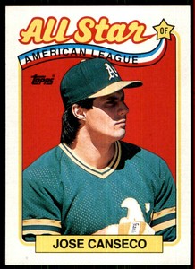 1989 Topps All Star Jose Canseco A Oakland Athletics #401