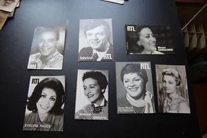 7 photos et cartes anciennes Présentateur speakerine TV + G. Guétary dédicacé - Picture 1 of 2