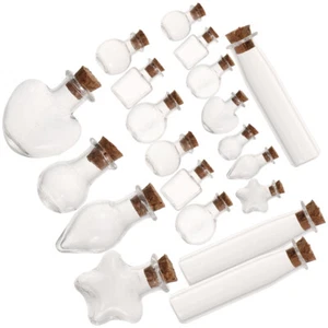 48Pcs Small Cork Wishing Bottles Clear Glass Bottles for DIY Crafts Wishes - Picture 1 of 12