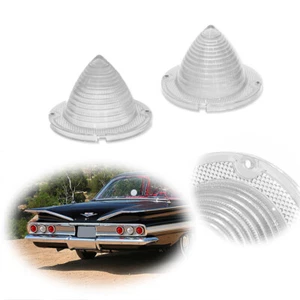 2PC Clear Lens Rear Backup Light For 1960-1961 Chevrolet Impala Bel Air Biscayne - Picture 1 of 8