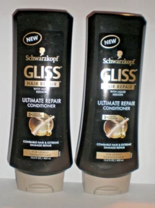 (2) SCHWARZKOPF GLISS ULTIMATE HAIR REPAIR CONDITIONER w Liquid Keratin - Picture 1 of 2