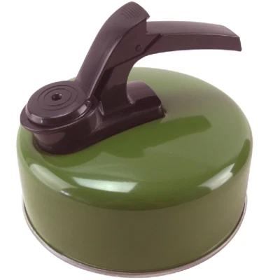 KOMBAT Neu: Olivgrün 1L Militär Pfeifen Wasserkocher Camping Angeln Leichtgewicht Armee