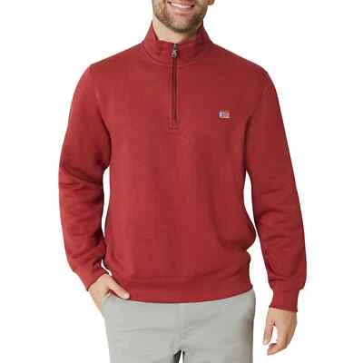 Chaps Men s and Big Men s Fleece Quarter Zip Mock Neck Sweatshirt, Size Large - Image 1 of 3