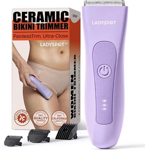 Bikini Trimmer for Women, Wet/Dry Electric Shaver with 3 Guards & Ceramic Blade - Picture 1 of 63
