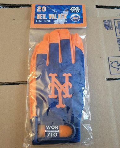 Brand New Pair NY Mets Neil Walker Batting Gloves Mint Cover