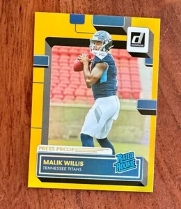 2022 Donruss Gold Press Proof Malik Willis #303 - Picture 1 of 1