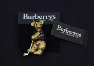 Burberry Archivio Vintage - Spilla ORSO GOLFISTA GOLD - BROOCH GOLFER BEAR - Imagen 1 de 3