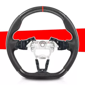 1X Real Carbon Fiber Steering Wheel For Mazda MX-5 Miata ND 15-24 Nappa Grips - Picture 1 of 8