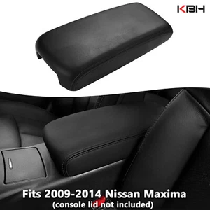 Cubierta reposabrazos negra para consola central Nissan Maxima 2009-2014 tapa cuero  - Imagen 1 de 10