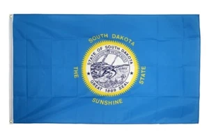 Fahne USA South Dakota Flagge amerikanische Hissflagge 90x150cm - Bild 1 von 1