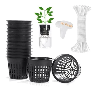 Netztöpfe Hydroponik 30 STK 3Inch(8Cm) Net Pot Mit 30 Feet Selbstbewässerungsdoc - Bild 1 von 12