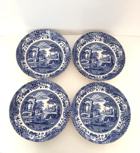 Four Spode Blue Italian (9 inch) Soup Bowls - Picture 1 of 7