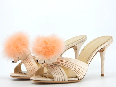 Charlotte Olympia Coquette 2008 caniche rubor toboganes zapatos 38 ¡raro nuevo! Foto 1 de 4