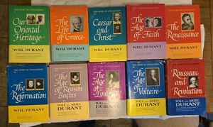 The Story of Civilization by Will & Ariel Durant 10 Dust Covers Volume SET - Picture 1 of 6