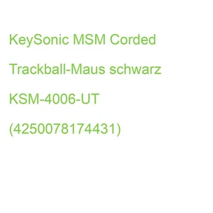 KeySonic MSM KSM-4006-UT Corded Trackball-Maus schwarz 61106 (4250078174431) - Bild 1 von 2