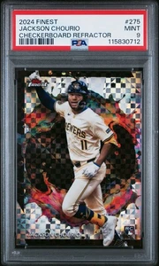 Jackson Chourio 2024 Topps Finest Rare Checkerboard RC #275 PSA 9 Brewers - Bild 1 von 2