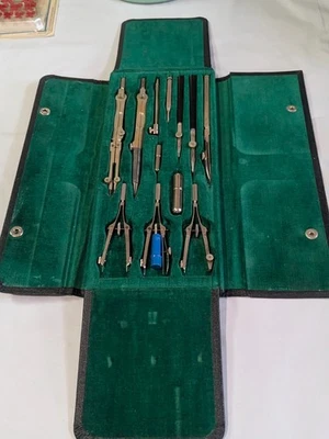 Vtg Compass Drafting Set w/Case, Made in Germany - Image 1 of 4