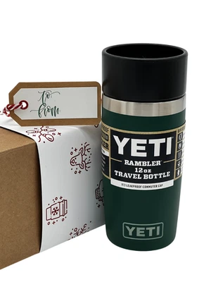 YETI Rambler 12 oz bottiglia da viaggio set regalo vacanze - confezione ed etichetta - scegli colore - Immagine 1 di 3