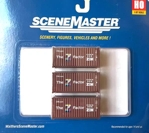 Walthers HO #949-18057 Container 20' voll gewellt - 3er Pack - The Z Factor - Bild 1 von 1