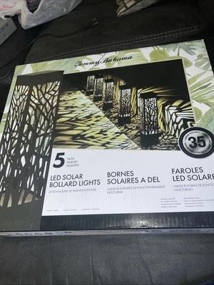 Tommy Bahama Square Solar Bollard Lights, 35 Lumen, 5 Pack - Image 1 of 2