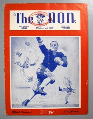 Los Angeles Dons vs New York Yankees October 27th 1946 Official Game Program - Image 1 of 4