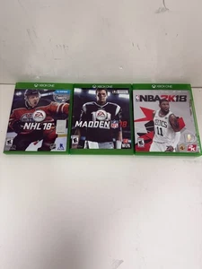 LOTE DEPORTIVO XBOX ONE VIDEOJUEGO 2018 NHL MADDEN NBA 2K PROBADO FUNCIONANDO MICROSOFT - Imagen 1 de 1