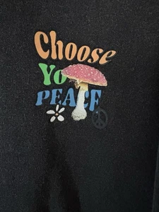 CAMISETA: UNISEX TALLA MEDIANA "ELIGE TU PAZ" CRISTALES SETAS PSICODÉLICAS - Imagen 1 de 7
