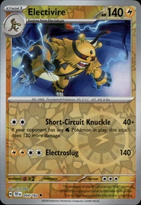 Electivire Reverse Holo Uncommon SV05: Temporal Forces 054/162 NM - Image 1 of 2