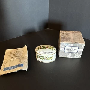 Coalport England.  Love at Christmas Oval Bone China Trinket Box 3.25" - Picture 1 of 8