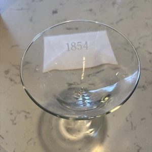Philadelphia Cricket Club Etched Martini Glass 1854. 8oz EUC - Picture 1 of 5