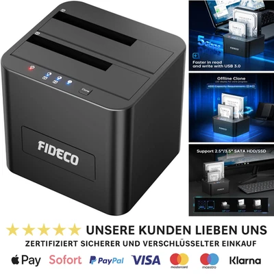 USB3.0 Dualschacht Dockingstation | Offline-Klonen | 24TB - Bild 1 von 4