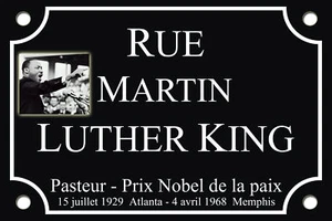 REPLIK STRAßENSCHILD Martin Luther King ALU 30X20c NOBEL - Bild 1 von 1
