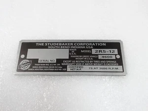 Datenplatte Passt Für Vintage Studebaker USA Modell #V222-7 - Bild 1 von 7
