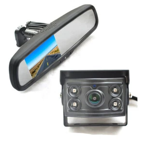 Panoramic HD RV Bus Truck Reverse Backup Camera 170 Degree Rear Mirror Monitor - Picture 1 of 11