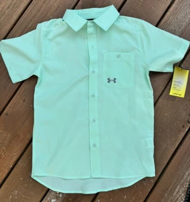 Camisa Under Armour Drift Tide Niños XL Aqua Foam Pesca Exterior Abotonada Nueva Foto 1 de 4