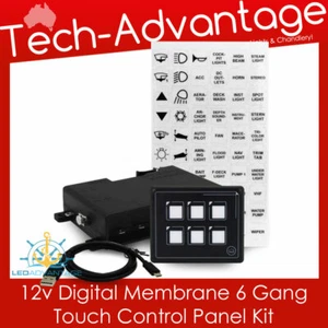 Kit de panel de interruptor táctil momentáneo con retroiluminación táctil retroiluminada LED barco de 12 V - Imagen 1 de 6