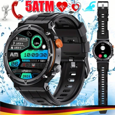 MARKENLOS Für Xiaomi Android Smartwatch Herren Taktisch Militär Bluetooth Anruf Blutdruck