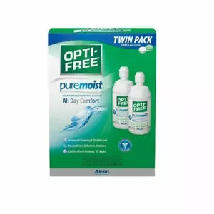 Opti-Free Puremoist Multi-Purpose Disinfecting Solution Twin Pack 10 Oz 2 Pack - Picture 1 of 1